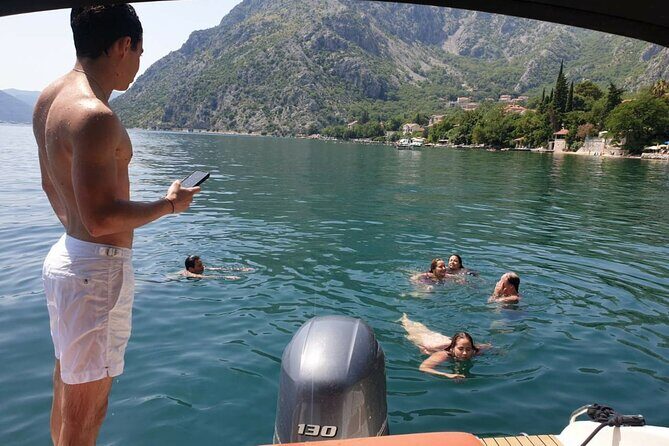 Blue Cave, Lady of Rocks , Perast and Mamula Speedboattour MW - The “speedboat + culture + swim” formula in Kotor Bay