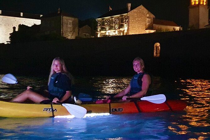 Budva: 2-Hour «Night Lights» Kayak Tour - Stop One: Sveti Nikola, Glowing Water, and Possible Fish