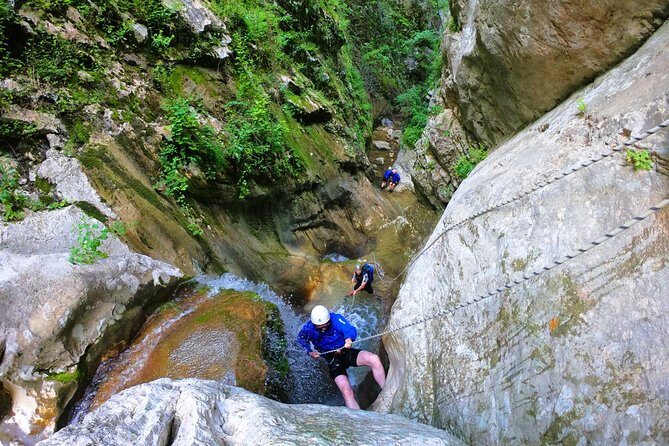 Canyoning Skurda River - Extreme adventure in Kotor City - The ride in: photo stop near Kotor walls and San Giovanni Castle