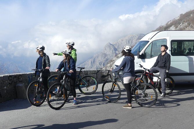 Epic 25 Turns Downhill Bike Descent w/ Panoramic Cable Car Ascent - Kotor Castle Perspective: Medieval Fortifications Make Sense at Speed